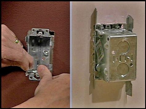 installing electrical boxes in metal studs|install electrical box without stud.